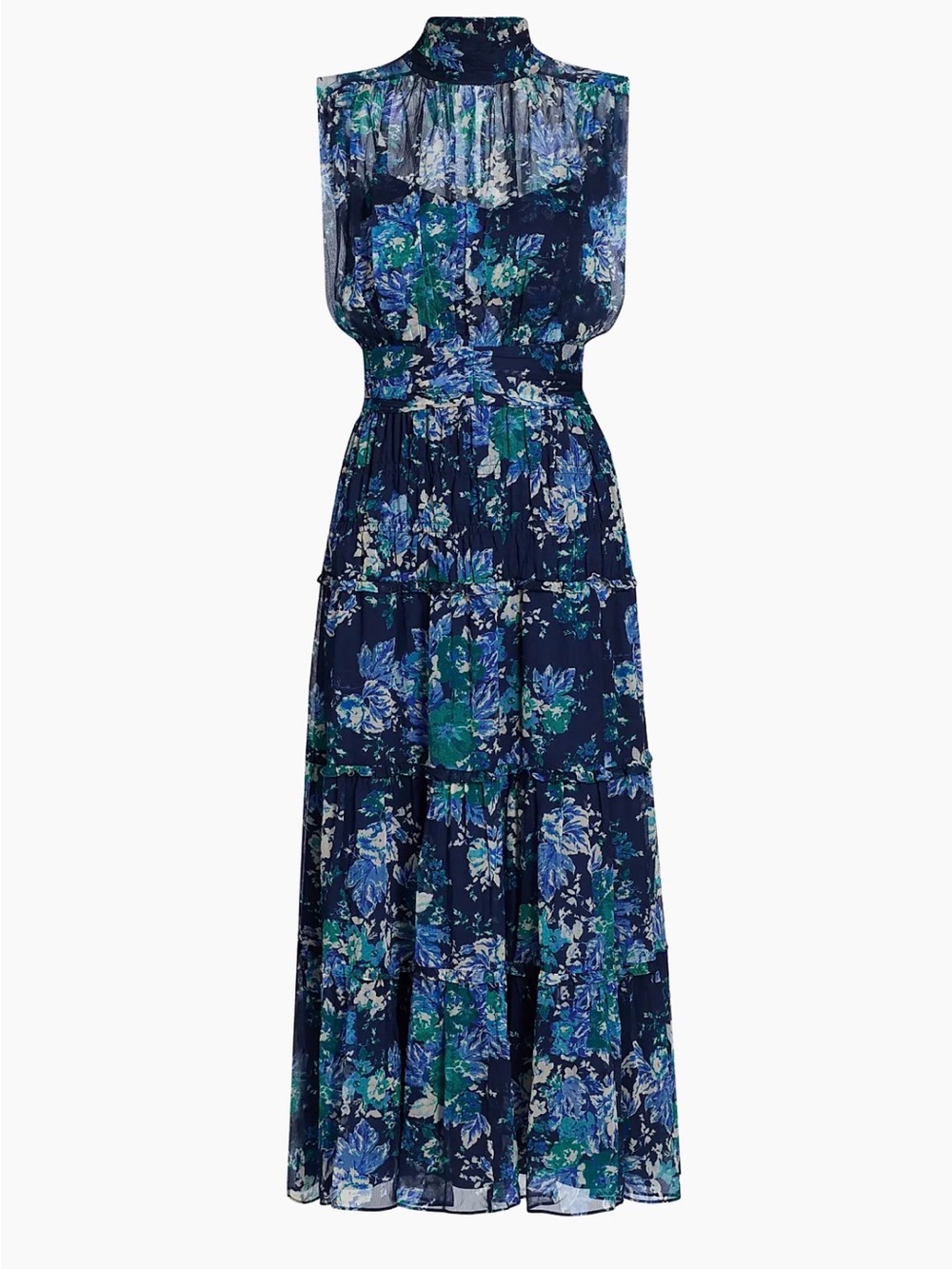 NWT Derek Lam 10 Crosby Floral Chiffon Midi-Dress size 6